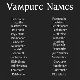 nomes para vampiros e vampiras