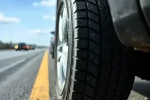detalhe no pneu